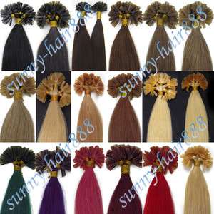 Nail tipped Remy human Hair Extensions 4Size Multiple  