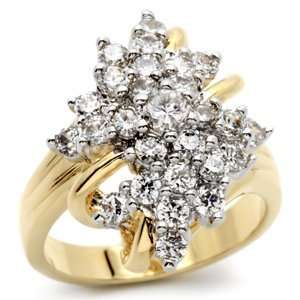 Two Tone Cluster CZ Ring #94102