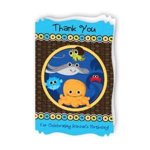  Under The Sea Critters   Personalized Birthday Party Thank 