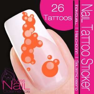  Nail Tattoo Sticker Bubble / Ball   orange Beauty