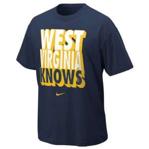 West Virginia Mountaineers Navy Nike Nike Knows T Shirt:  