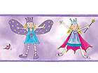 FAIRY PRINCESS Wallpaper GIRLS Purple WALL PAPER BORDER