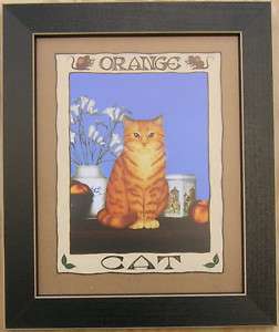 Cats Orange Cat Prints Framed Country Picture Print  
