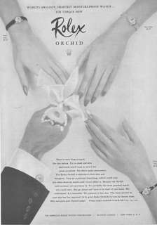 1955 Rolex Orchid Watch 3 Styles Vintage Print Ad  