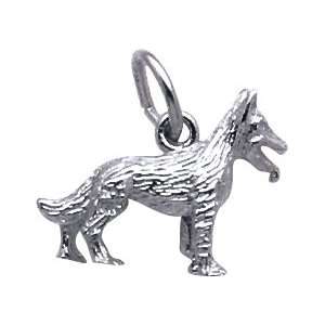 Rembrandt Charms German Shepherd Charm, Sterling Silver 