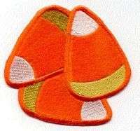 CANDY CORN, 3 INCHES + IRON ON APPLIQUE/PATCH  