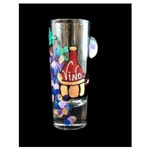 Wine Festival Design   Hand Painted   Collectible Shooter Glass   1.5 