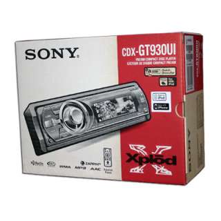 Sony CDX GT930UI Car Audio CD/MP3 Player iPod Receiver Detachable Face 