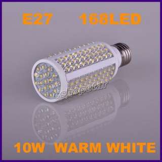 Warm White 10W AC 110V/220V 168 LEDs E27/E14/B22 Bases LED Light Corn 
