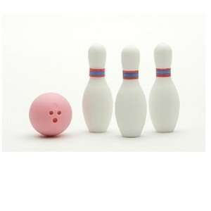  Japan Iwako Japanese Puzzle Eraser   1 Bowling Set Pink (1 