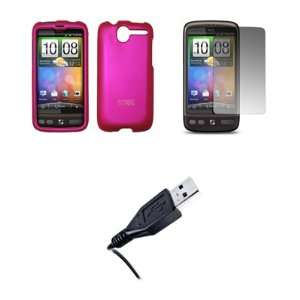  Protector + USB Data Cable for HTC Desire Cell Phones & Accessories