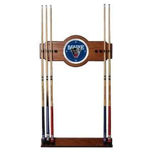  University of Maine Wood and Mirror Wall Cue Rack: Sports 