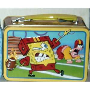  Spongebob & Patrick Playing Football Small Lunch Box Tin 