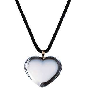  Baccarat Romance Heart Pendant, Clear 1 1/8in