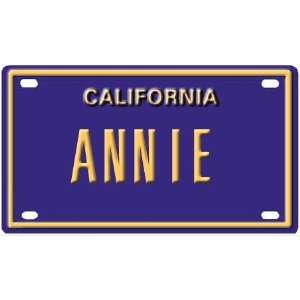    Annie Mini Personalized California License Plate 