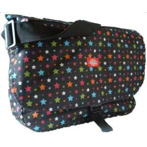  Dickies Messenger Bag Black with Multicolor Stars: Sports 