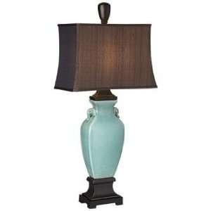  Turquoise Blue Crackle Table Lamp