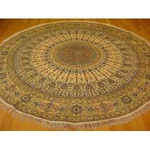   Hand Knotted 100% silk tabriz Chinese Rug   89x89: Home & Kitchen