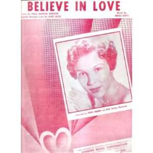  Sheet Music Believe In Love Toni Arden 82 