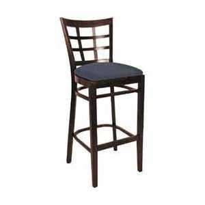 American Tables and Seating 523 BS Wood Lattice Back Bar Stool:  