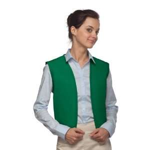 DayStar 740NP No Pocket Uniform Vest Apron   Kelly   Embroidery 