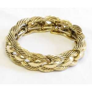  Braided Bangle Bracelet Gold: Jewelry