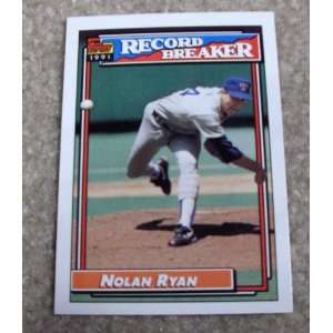   Nolan Ryan # 4 MLB Baseball Record Breakers Card: Sports & Outdoors