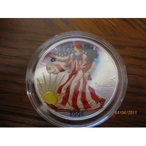  2002 Painted Silver Eagle $1 Coin 