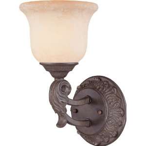   Regal Tuscan 1 Light Up Light Wall Sconce with English Lace Glass 247
