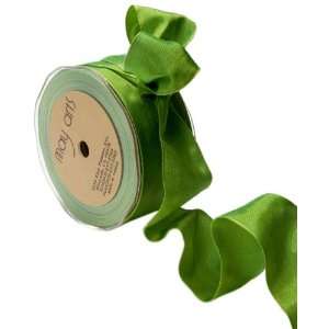  May Arts 1 1/2 Inch Wide Ribbon, Parrot Green and Yellow 