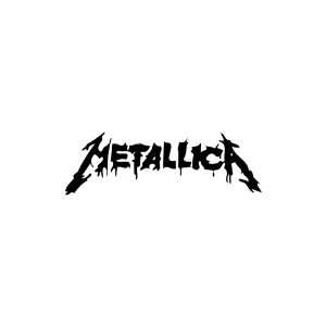  Metallica Small 6 wide BLACK vinyl window decal sticker 