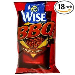 Wise Snacks Potato Chips, BBQ, 5 Ounce Bags (Pack of 18)  