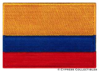COLOMBIA FLAG embroidered iron on PATCH COLOMBIAN new  