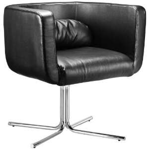  New Spirit Black Leatherette Contemporary Chair: Home 