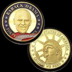   President 2008 Change We Need Colorized Coin 228 