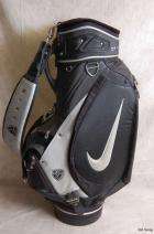 Nike Golf Cart Bag   NICE SHAPE   Black/Silver 9 Mouth 5 Club 