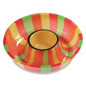    Fiesta Stripes Disposable Chip and Dip Trays