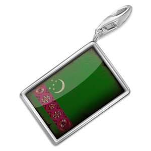 FotoCharms Turkmenistan Flag   Charm with Lobster Clasp 