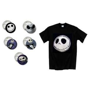   Chirstmas Button/Pin And Large Shirt Jack Skellington: Everything Else