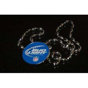 Silver Medallion Bud Light Bead Necklace 