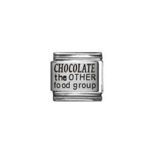   : Chocolate, The Other Food Group Laser Etched Italian Charm: Jewelry