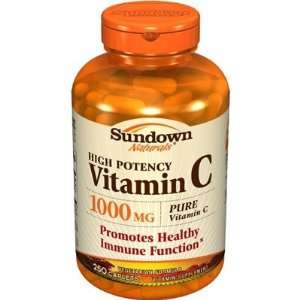  Sundown Naturals  Vitamin C, 1000mg, Ascorbic Acid, 250 