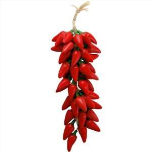   Southwest Style Ceramic Chilies Ristras Red Jalapeno Pepper String