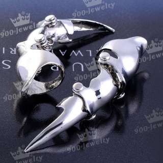 1PC Silvery Spike Armor Knuckle Joint Full Punk Cool Gothic Finger 