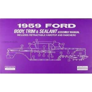  1959 Ford Car Body, Trim and Sealant Assembly Manual 