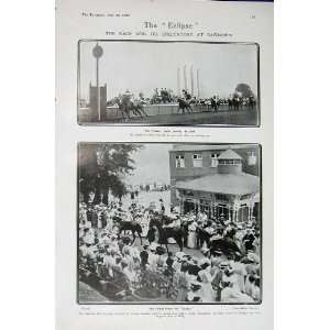 1907 Sandown Horse Racing Sport Eclipse Court Lever 