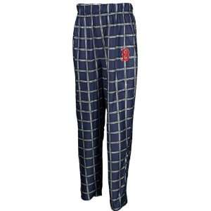  Boston Red Sox Navy Blue Plaid Event Pajama Pants: Sports 
