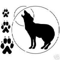 TANDY LEATHERCRAFT WOLF TRACING STENCIL DESIGN NEW  