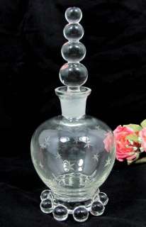   Imperial CANDLEWICK PERFUME BOTTLE Glass Cut Star Decoration  