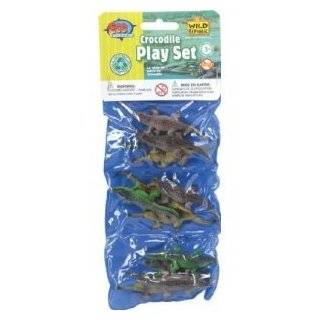 Eco Expedition Crocodile Playset: Dozen Plastic Mini Reptile Toy 